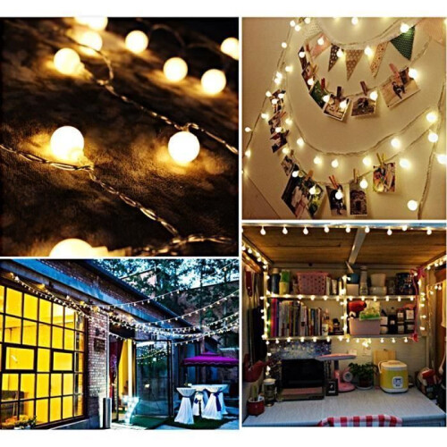 LED String Lights - CUTEHILL - 100 Balls - Waterproof - With Plug - Warm White - 10 m 1