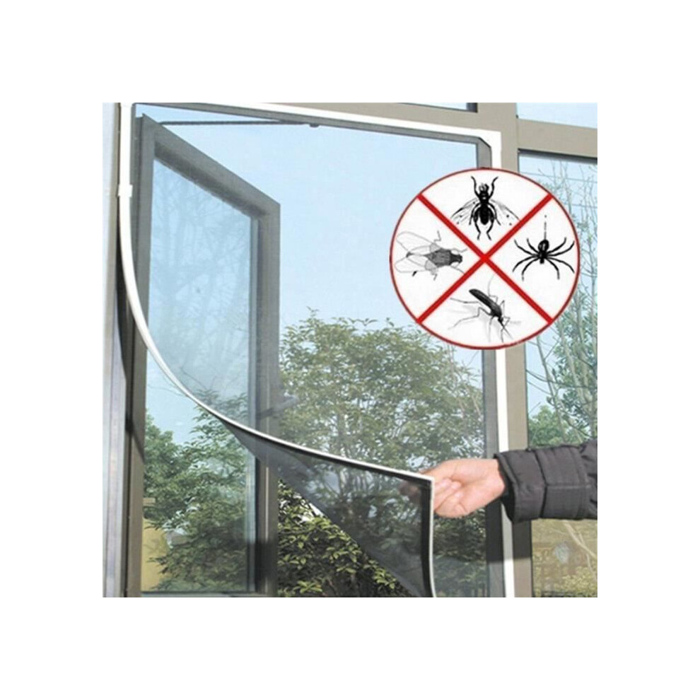 Window Mosquito Net - Adhesive Anti-Mosquito Net - 130X150cm - Grey Pvc 7333425851036