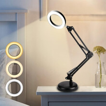 Îmbunătățiți-vă precizia: Lampă cu mărire profesională, lampă de birou 2 în 1 și lumină cu clemă, design cu protecție a ochilor pentru