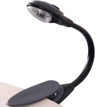 Muziekstandaardlamp voor nachtlezers, LED's met hoge kleurweergave-index, 360 draaibare hals en batterij-indicator voor lezen, muziekstandaards en