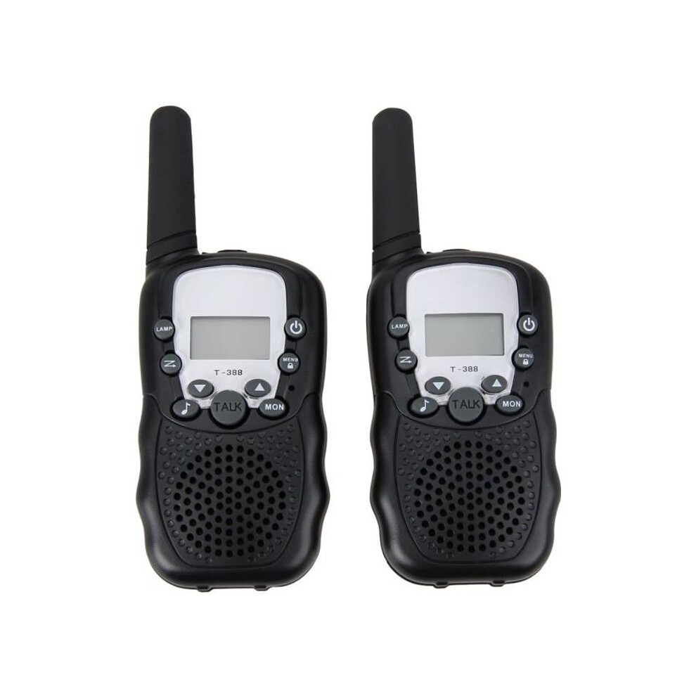 8 Channel Pmr Walkie Talkie, Uhf 400-470 Mhz Two-Way Radio, 3 Km Range, With Led Light/Black 7333425844366
