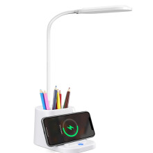 Lampă de birou mică, lampă LED portabilă cu baterie reîncărcabilă, luminozitate reglabilă pentru cămin universitar, lumină de birou cu 3