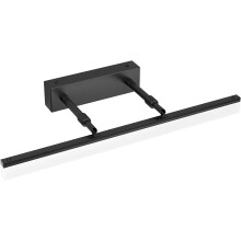 Badkamerspiegellamp, industrieel design, 50 cm zwarte wandlamp 780LM 12W 6000K, strakke en minimalistische moderne stijl voor uw ruimte.