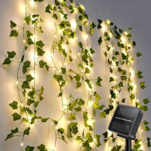 YANSION Solar LED String Lights - 10m - 100 LEDs - Waterproof - 8 Lighting Modes