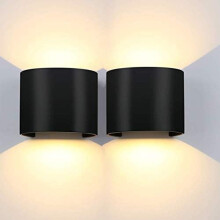 Applique da parete semicircolare a LED da 10 W, in alluminio impermeabile con grado di protezione IP65, moderna lampada da parete per