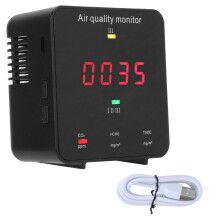 Multifunctionele omgevingssensor met realtime CO2-detectie, LCD-display, luchtkwaliteitsmonitor, draagbare binnenluchtanalysator met nauwkeurige