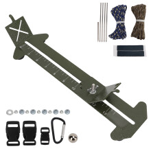 Dispositivo di tensionamento per corde in paracord, robusto telaio in alluminio, regolabile, per braccialetti di sopravvivenza, accessori per tende