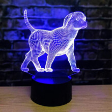 Energibesparende LED-lampe, 3D optisk illusion med smart touch-kontrol, batteridrevet og USB-opladningsmuligheder, perfekt gave til boligindretning