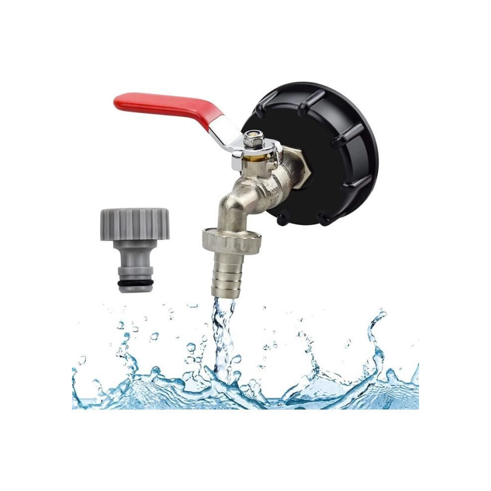 1000L Tank Tap, 1000L Rainwater Collector, Ibc Tank Adapter, 1/2" Threaded Connector Adapter 7333425865217