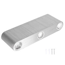 Lampada da parete in alluminio con effetti di luce verso l'alto e verso il basso, moderna lampada da parete a LED ideale per uso esterno e interno