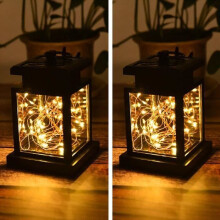 Outdoor Hanging LED Solar Lantern - Brand - Model - 30 LEDs - Warm White Light - IP65