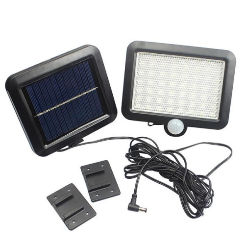 56 LED Outdoor Solar Wall Light with PIR Motion Sensor
