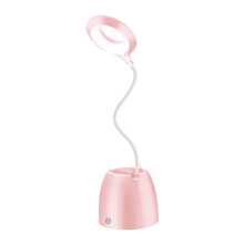 Lampa Deisce Maisiúcháin Seomra Cailíní, Dearadh Cúram Súile Ceallraí In-athluchtaithe le Muineál Gé Solúbtha, Lampa Deisce Ilfheidhmeach