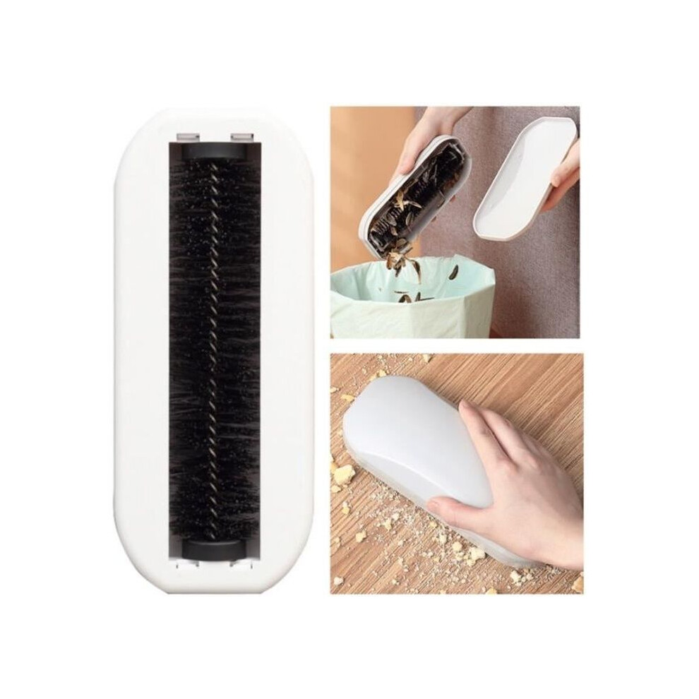 Crumb Collector, Smooth Roller Brush, Handheld Vacuum Cleaner, For Car, Lint, Peeling, Paper, Pet Hair, White 7333425875988