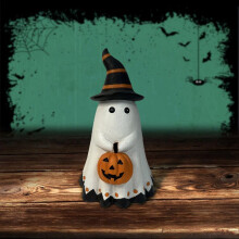 Halloween-Geisterornamente, Festtagsdekorationen, Kunstharz-Bastelarbeiten, Heimdekoration