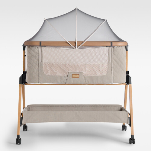 SnooBee Bedside Crib & Baby Co-Sleeper (Khaki)