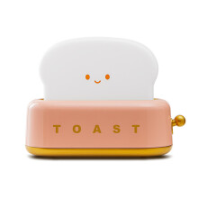 Kawaii Portable Light, Unique Toast Shape With Adjustable Brightness, For Practical Night Light Uses And Baby Feeding, Rechargeable Battery, Perfect G