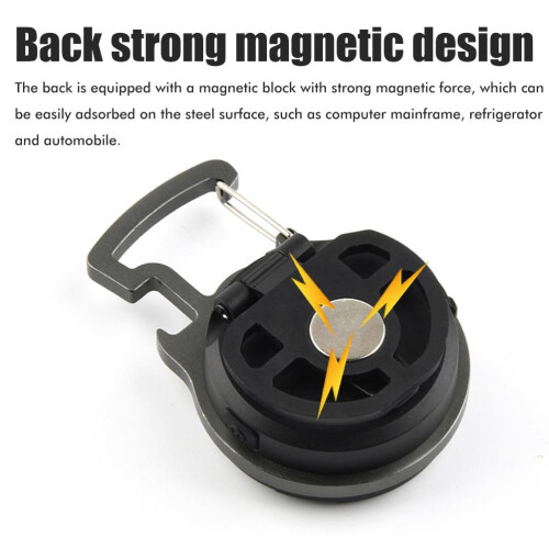 Emergency Lighting with Magnetic COB Work Light, Multi-functional Keychain Light for Night Riding 2