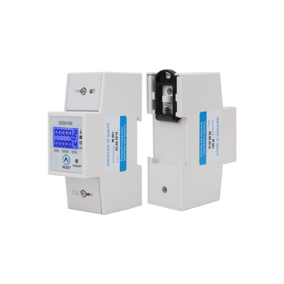 Single Phase Energy Meter, Dds015m, Digital Watt-Hour Energy Meter, Din Rail Kwh Meter, Display Meter 7333425883556