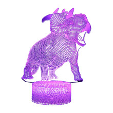 Veilleuse dinosaure pour enfants, lampe à illusion d'optique 3D avec lumière LED douce, effet visuel high-tech et économie d'énergie, décoration