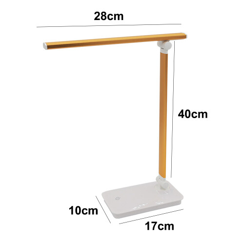 Modern Desk Lamp, Stepless Dimming, Touch Control, Memory function, Adjustable Light Choices For Reading Study, Foldable Design, Energy-efficient LED 1
