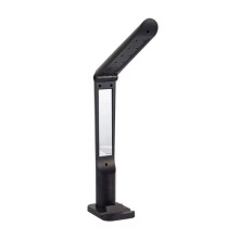 Smart skrivebordslampe, genopladelig batteridrevet med trådløs oplader til hjemmekontor, foldbar og bærbar læselampe med smart display til børn,