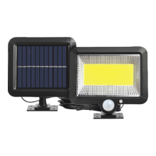 Lampada da parete solare con sensore di movimento, impermeabile IP65, per uso esterno, design scomponibile con cavo di prolunga, ideale per giardino,