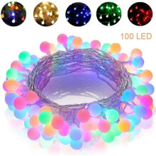 10m 100 LED String Lights 8 Lighting Modes, Ideal for Indoor/Outdoor Decoration, Christmas Tree and Parties