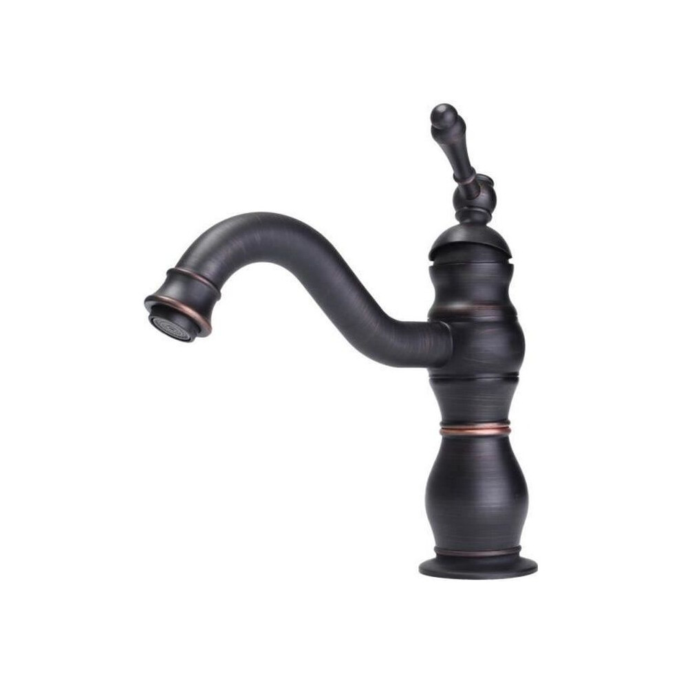Single Handle Sink Faucet - Brass - Oil Rubbed Bronze Finish - Ceramic Cartridge 7333425887554
