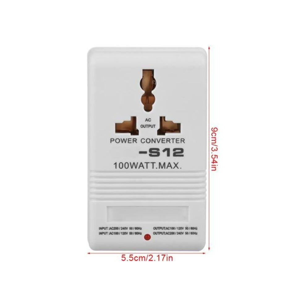 100W Voltage Transformer 110V - 120V To 220V - 240V (Cn Standard Plug) Hb057 7333425883860