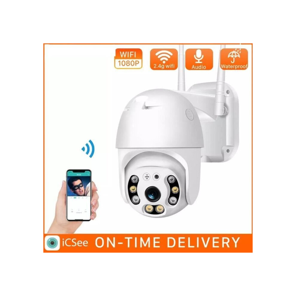 Wireless Outdoor Wi-Fi Surveillance Camera, 1080P Hd Ip Camera, Motion Detector, Night Vision, Push Notification, Ip66 7333425888995