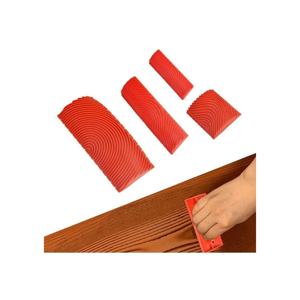 Paint Roller, Rubber Wood Grain Tool, Wood Grain Paint Rollers, For Furniture Wall Decoration 7333425891902
