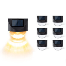 Simple Installation Solar LED Lights, Decorative Lighting For Deck Steps, Patio, Walkway, Garden (6PCS)