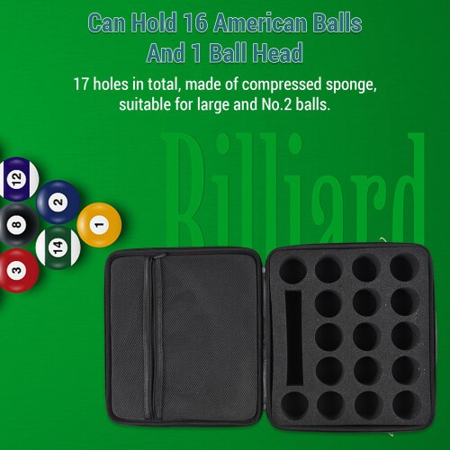 Billardballtasche, amerikanische schwarze 1