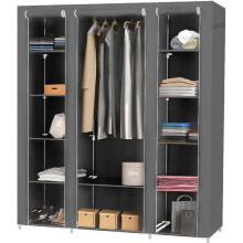 Gray Wardrobe - Portable Modular Storage - DIY Clothing Storage Shelves