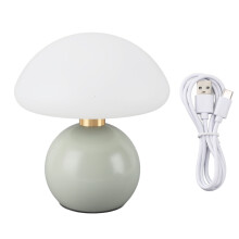 Vintage Unique Table Lamp Dimmable Small Glass Night Light With LED Light Source Mushroom Appearance For Cozy Bedroom And Living Room Ambient Lighting
