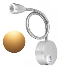 Sengelampe, kreativt moderne design, universel mini-spotlight med 30 smal strålevinkel, god varmeafledning for lang levetid