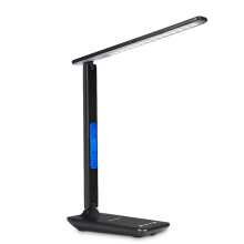 Vielseitige Schreibtischlampe mit USB-Ladefunktion, mehreren Beleuchtungsmodi, automatischem Timer für individuelle Beleuchtung, Schwarz