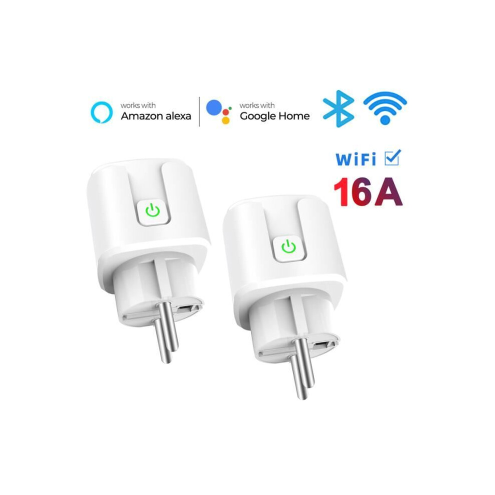 Set Of 2 Prumya 16A Wi-Fi Connected Sockets, Programmable, Compatible With Android, Ios, Amazon Alexa, Google Home Assistant 7333425883747