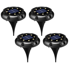 Solar Ground Lights Outdoor, Upgraded Design Solar Charging Easy Install Outdoor Landscape Lighting for Patio Pathway Lawn Yard Deck Driveway Walkway