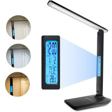 Innovative Schreibtischlampe mit berührungsempfindlichen Bedienelementen und LCD-Funktion für das Homeoffice, vielseitige Beleuchtungslösung mit