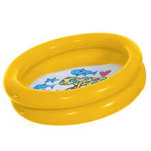 Aufblasbarer Pool aus dickem Kunststoff, bezauberndes Kinderschwimmbecken mit einfacher Montage, blau-gelb (1 Stück)