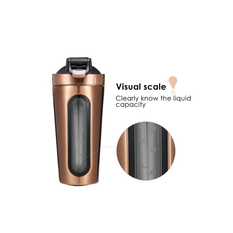 Gold Tempsa 700Ml Water Bottle, Protein Mixer Shaker With Leak-Proof Lid, 700Ml