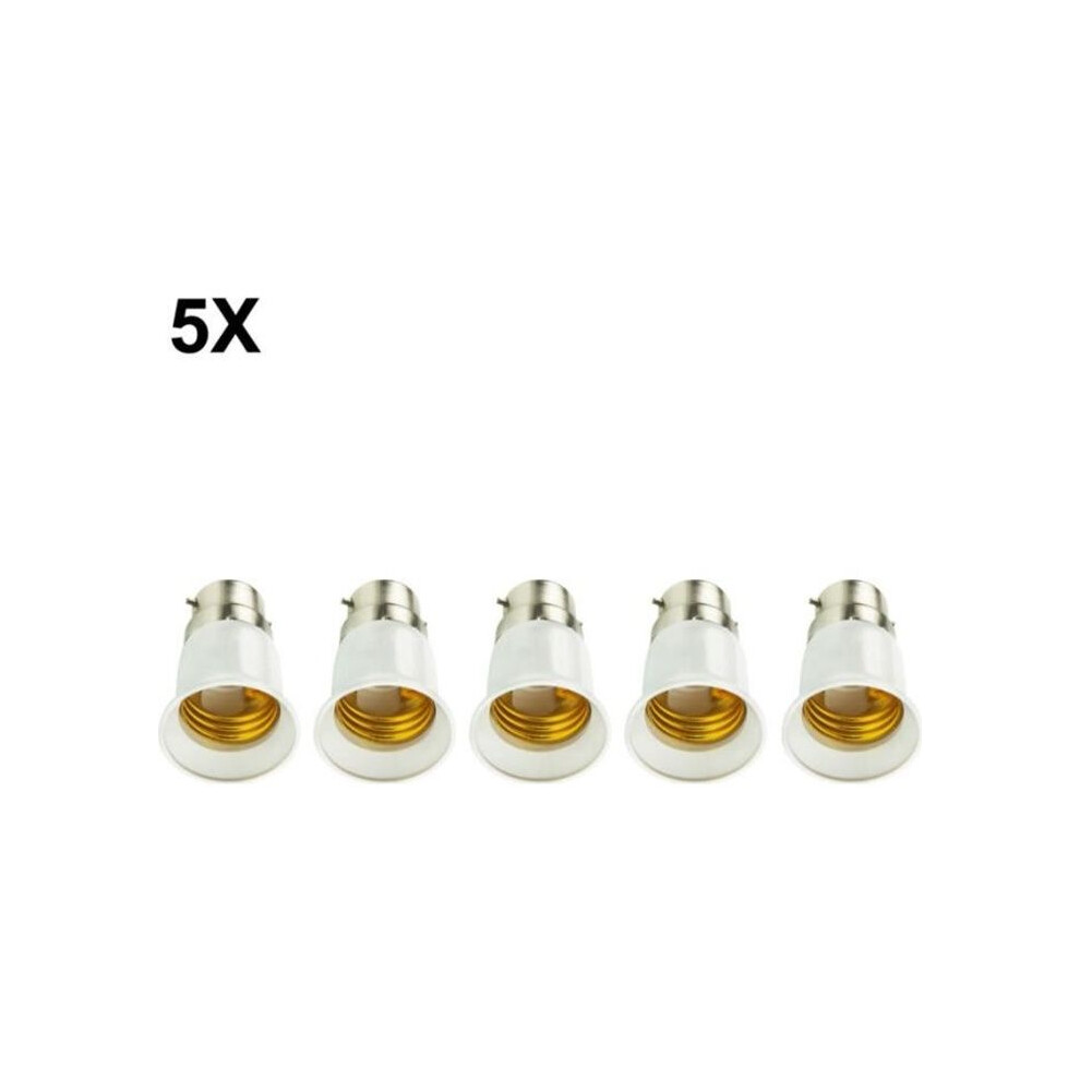 Pack Of 5 B22 To E27 Socket Adapters For Led Bulbs 7333425883839