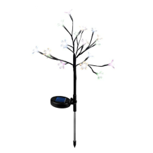 Fairy Garden Stake for Outdoor Decor, Simulation Phalaenopsis Solar Garden Lights Waterproof Outside Ideal for Landscape Path, Backyard Cemetery Grave
