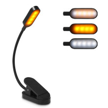 Willow Design Leselampe, verstellbare Klemmleuchte zum Lesen bei Nacht, kaltweißer Modus, flexibler 360-Schwanenhals, ideales Geschenk für