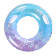 Boia inflável em formato de concha para piscina, feita de material resistente que garante aventuras seguras na praia. Boia portátil com glitter
