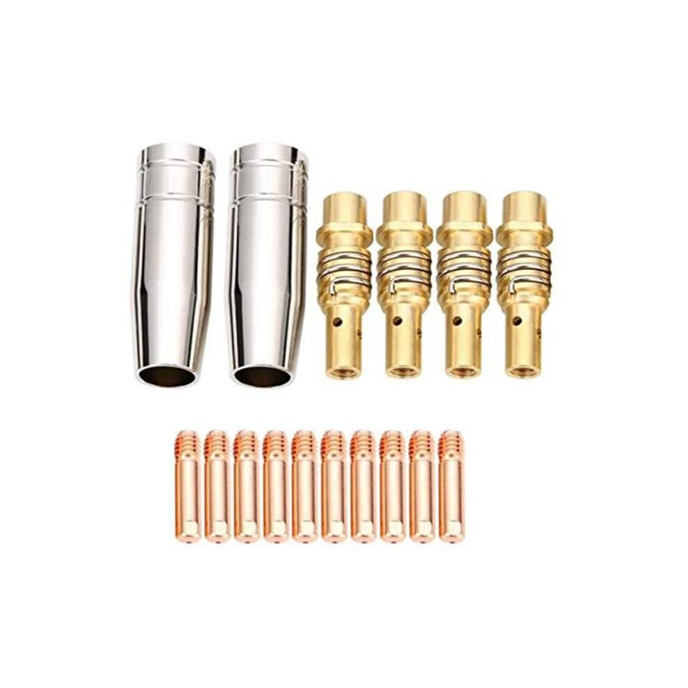 Mig Welding Nozzles For Welding Machine, 16 Gold Tip Contact Tips For Mig Welding Machine - 0.8Mm 7333425882924