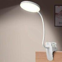 Flexible Schwanenhals-Klemmlampe für Nachtbeleuchtung, Lesen, Arbeiten und Lernen – Farbmodi und einstellbare Helligkeit, medizinischer