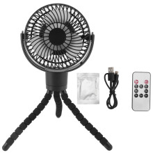 Sokoldalú babakocsi ventilátor, hordozható oszcilláló mini ventilátor rugalmas állvánnyal a kényelmes fogásért és 360-os forgatásért,